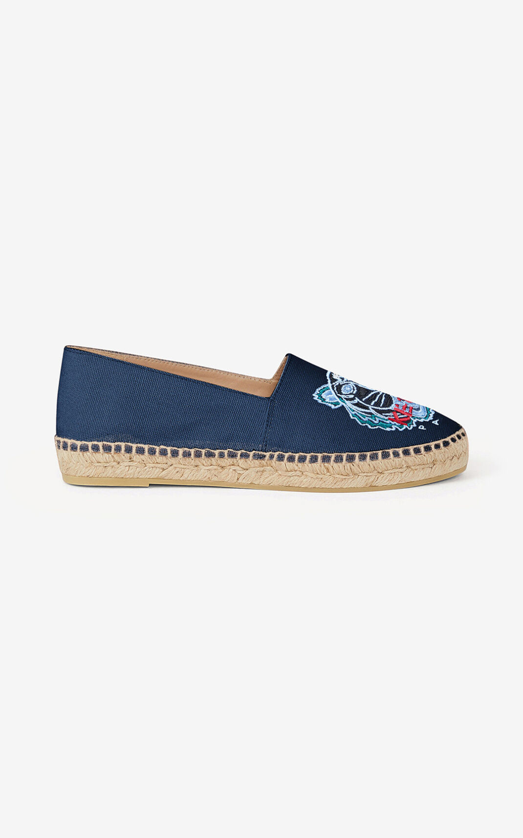 Espadrille Kenzo Femme Tiger Toile Bleu Marine Bleu HKTSE-2890